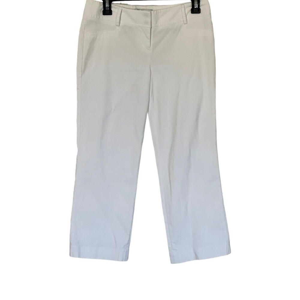 Express Design Studio Pants Women’s White Straight Leg Capri's comfy casual sz 2